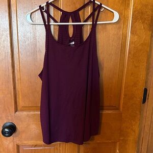 Avia Strappy Back Tank Top - Burgundy